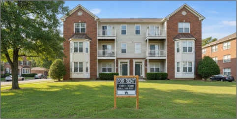 A for rent sign outside a Toronto rental property